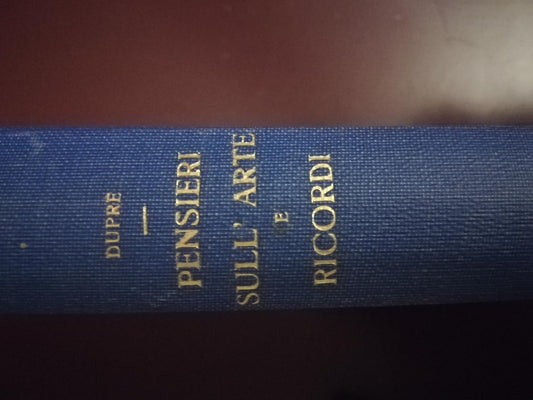 Pensieri sull'arte e ricordi - copertina