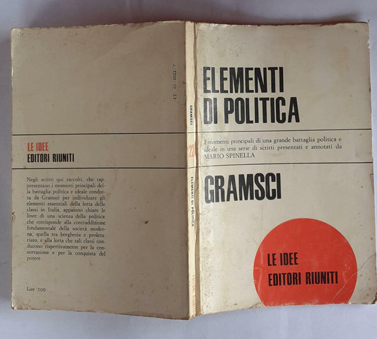 Elementi di politica: Gramsci - copertina
