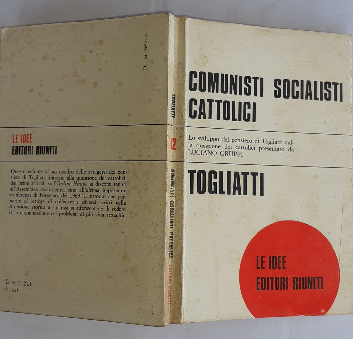 Comunisti socialisti cattolici: Togliatti - copertina