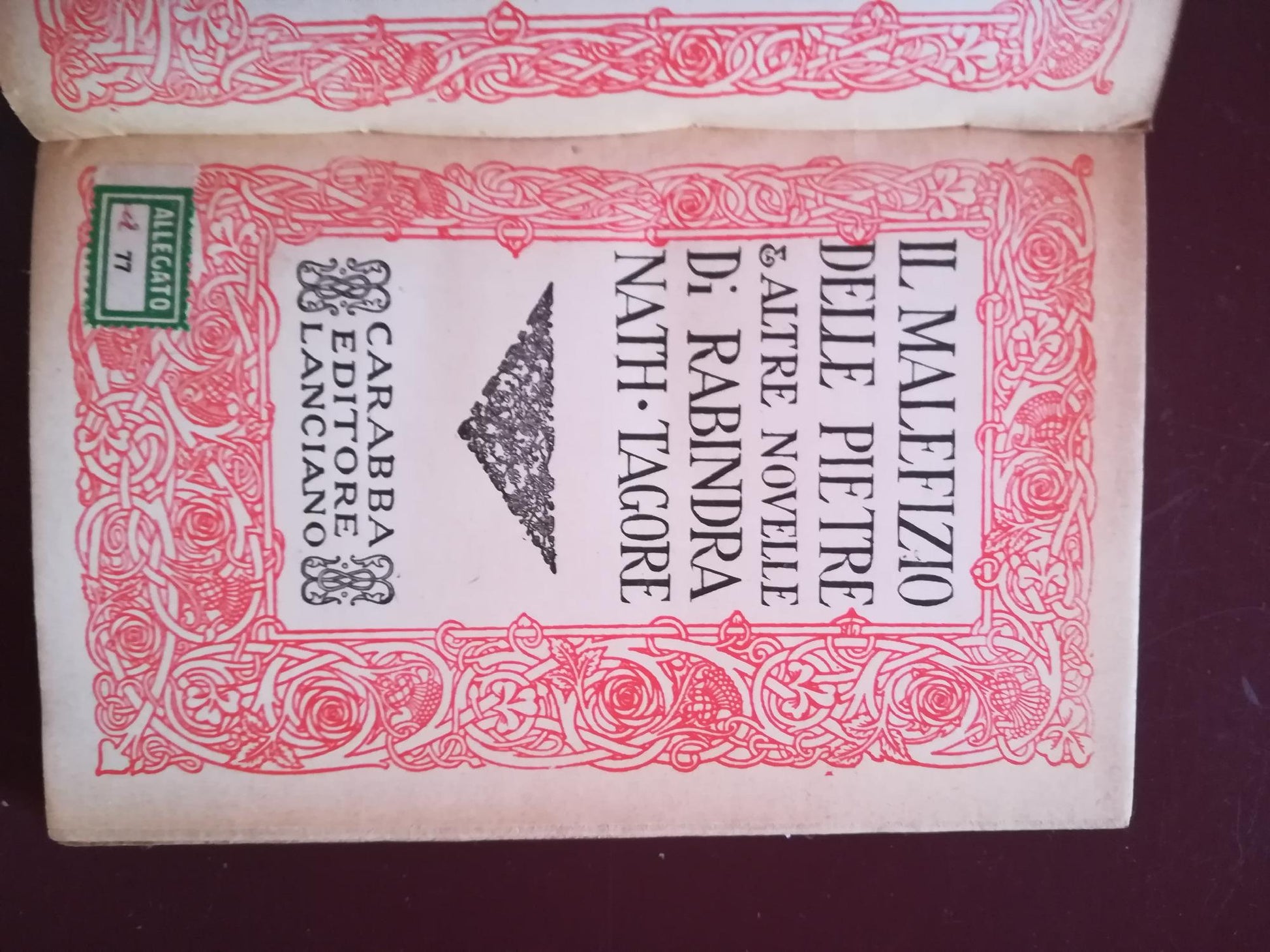 Il malefizio delle pietre ed altre novelle - copertina