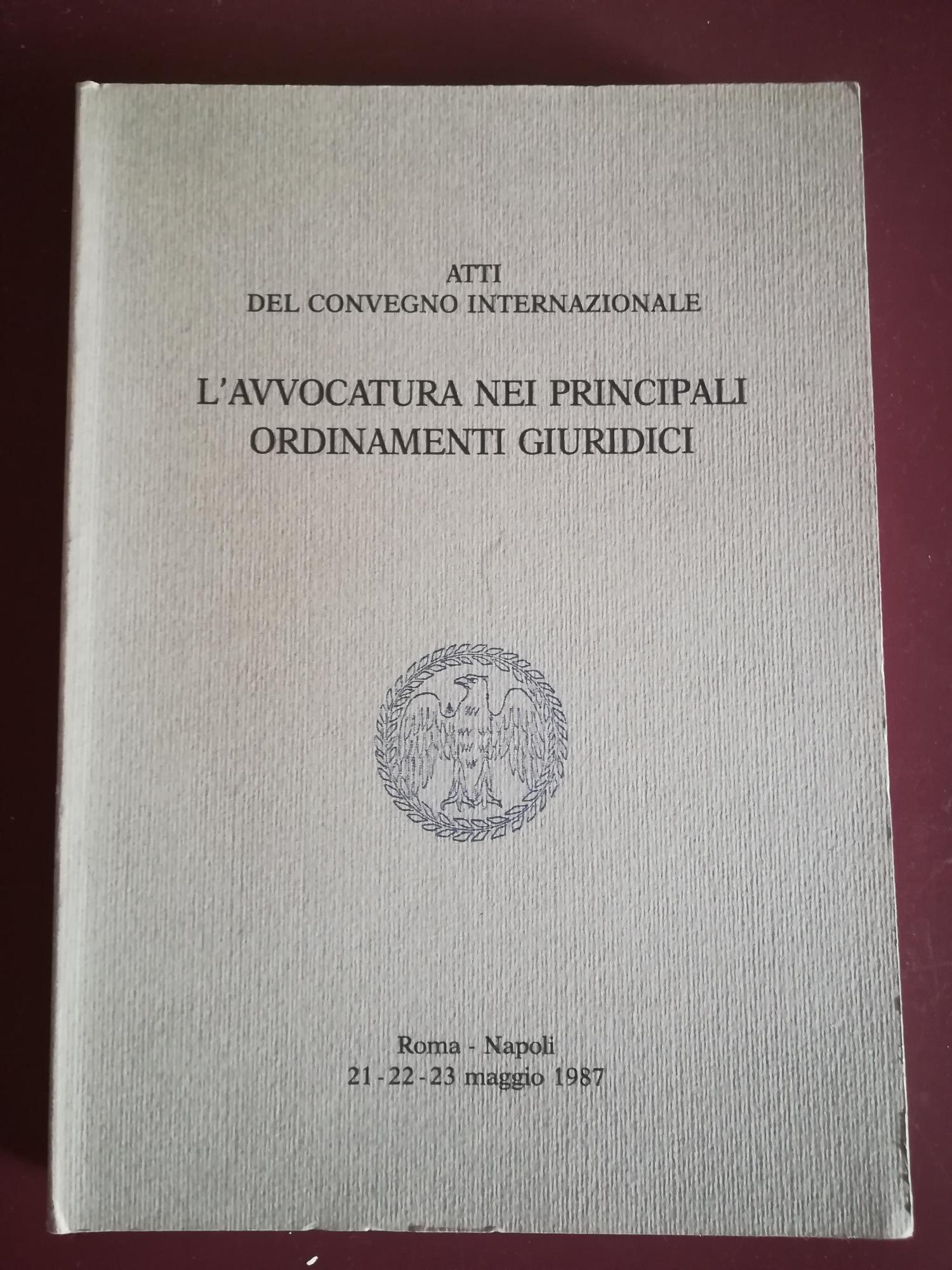 L'avvocatura nei principali ordinamenti giuridici - copertina