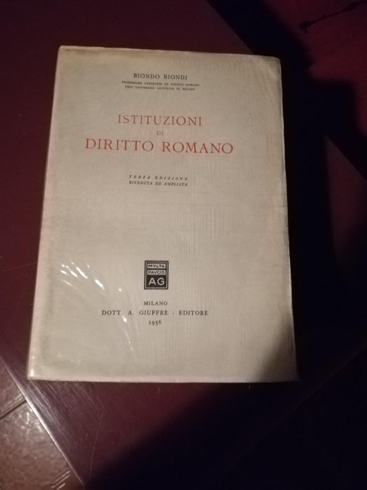Istituzioni di diritto romano - copertina
