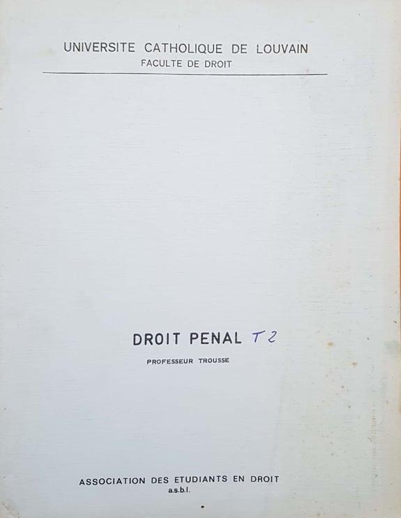 Droit Penal II - copertina