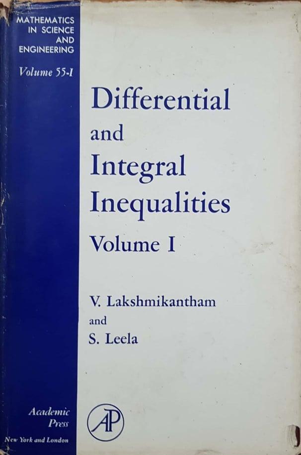 Differential and integral inequalities. Volume I - copertina