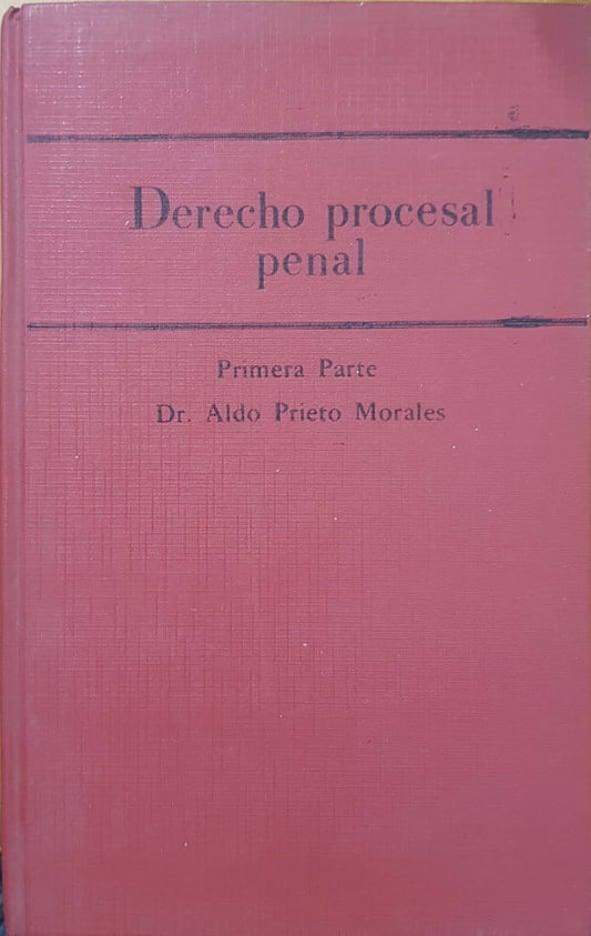 Derecho procesal penal. Primera parte - copertina