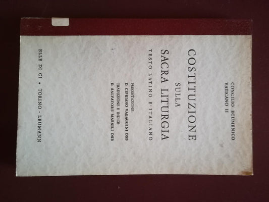 Costituzione sulla Sacra Liturgia - copertina