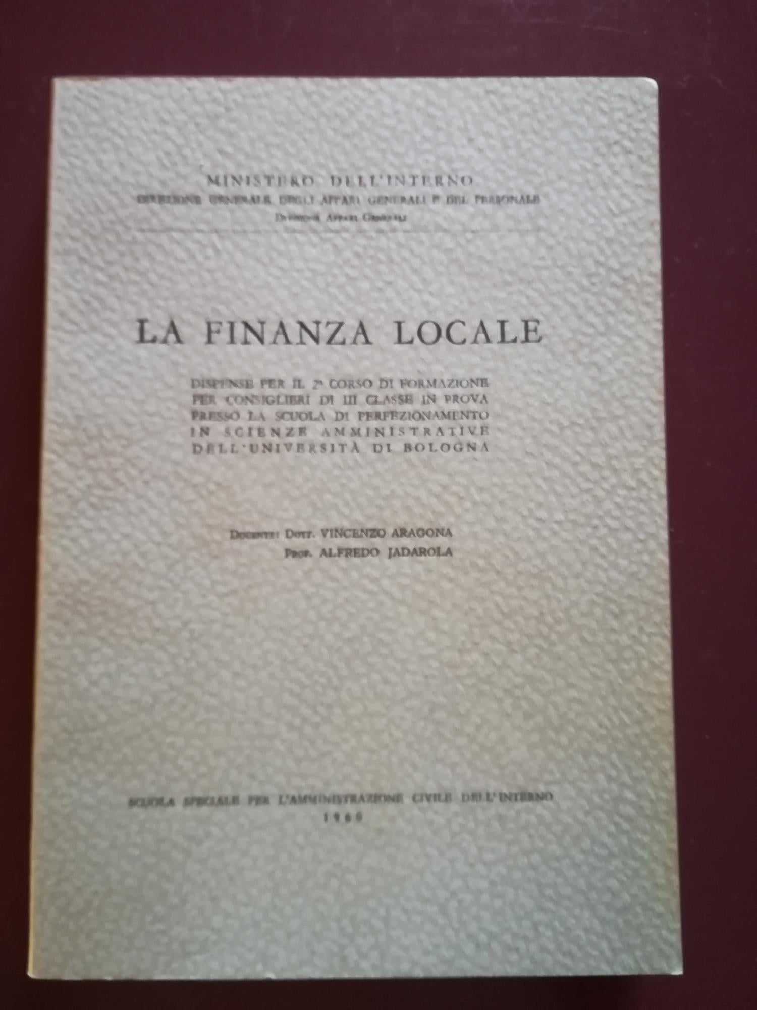 La finanza locale - copertina