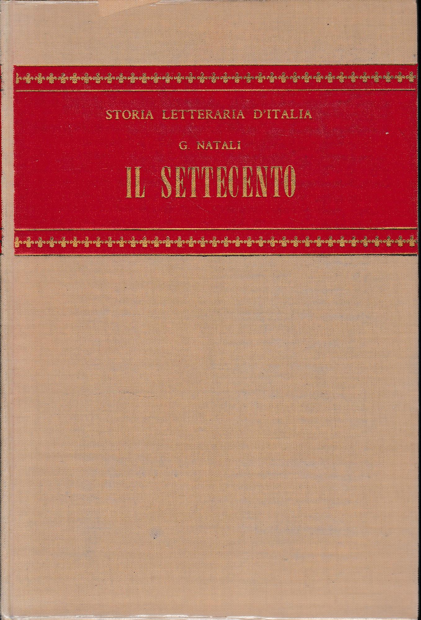Il Settecento, prima parte - copertina