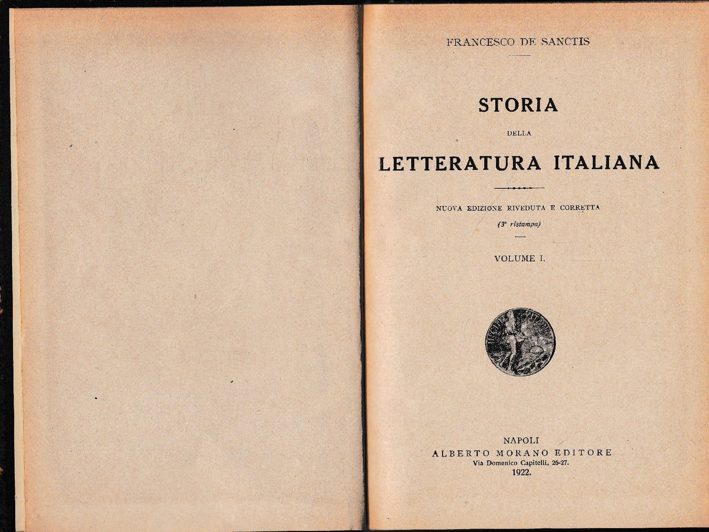 Storia della Letteratura Italiana, due volumi. - copertina