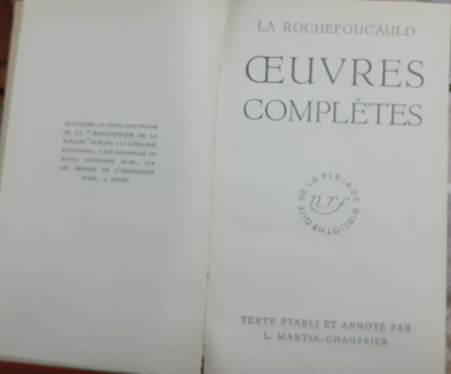 Oeuvres completes - copertina