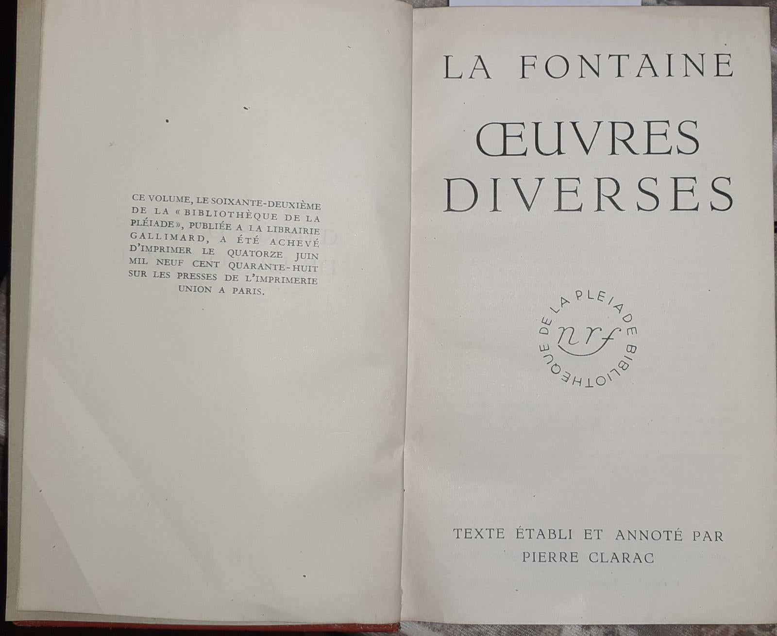 Oeuvres diverses - copertina