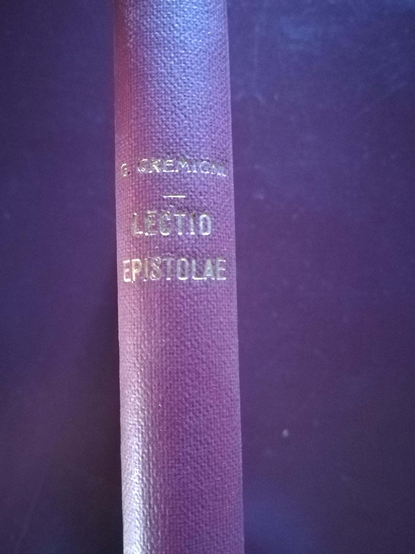 LECTIO EPISTOLAE - copertina