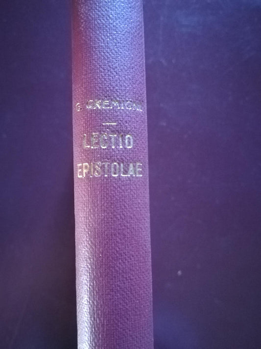 LECTIO EPISTOLAE - copertina