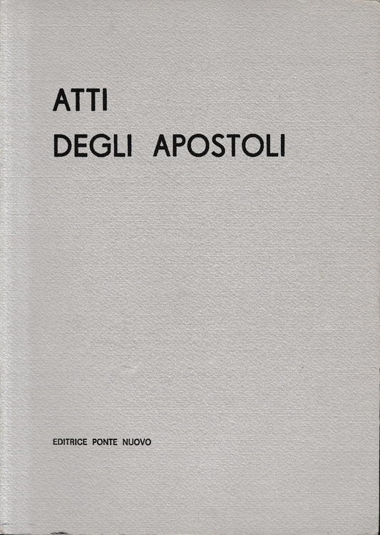 Atti degli Apostoli - copertina