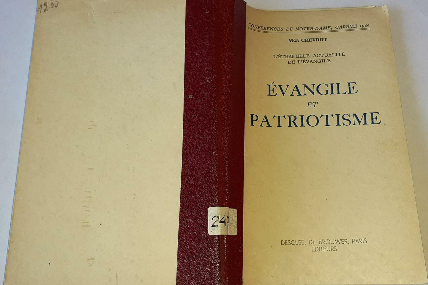 Evangile et patriotisme - copertina