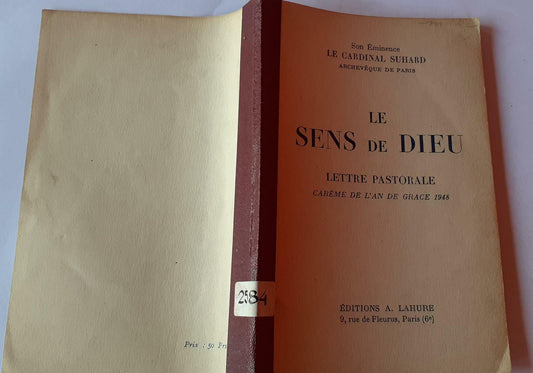 Le Sens de Dieu. Lettre pastorale careme de l'an de grace 1948 - copertina
