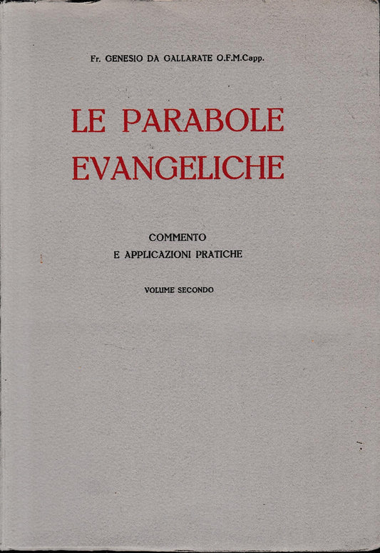 Le parabole evangeliche, volume secondo - copertina