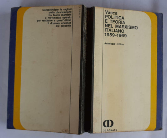 Politica e teoria nel Marxismo italiano 1959 1969 - copertina