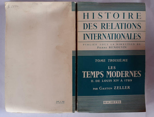 Histoire des relations internationales  Tome Troisieme - copertina