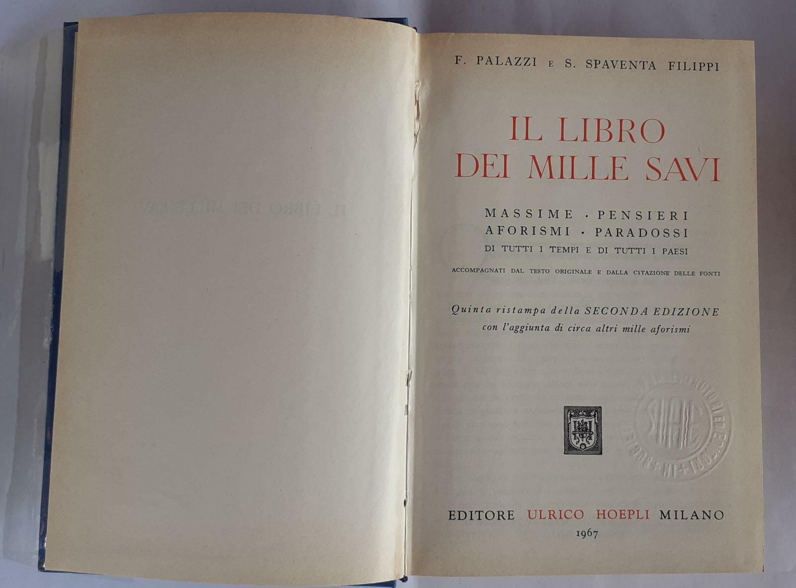 Il libro dei Mille Savi - copertina