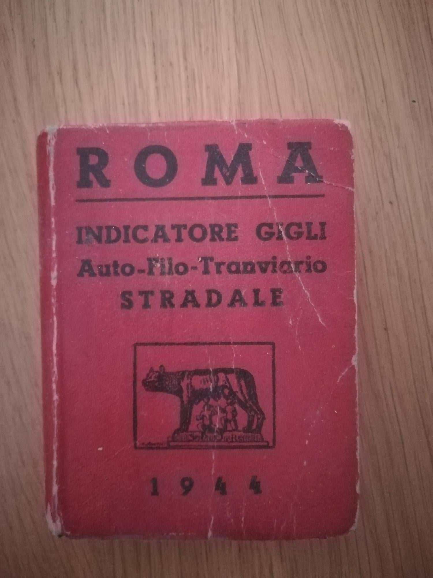 ROMA: indicatore Gigli Auto - Filo - Tranviario stradale - copertina