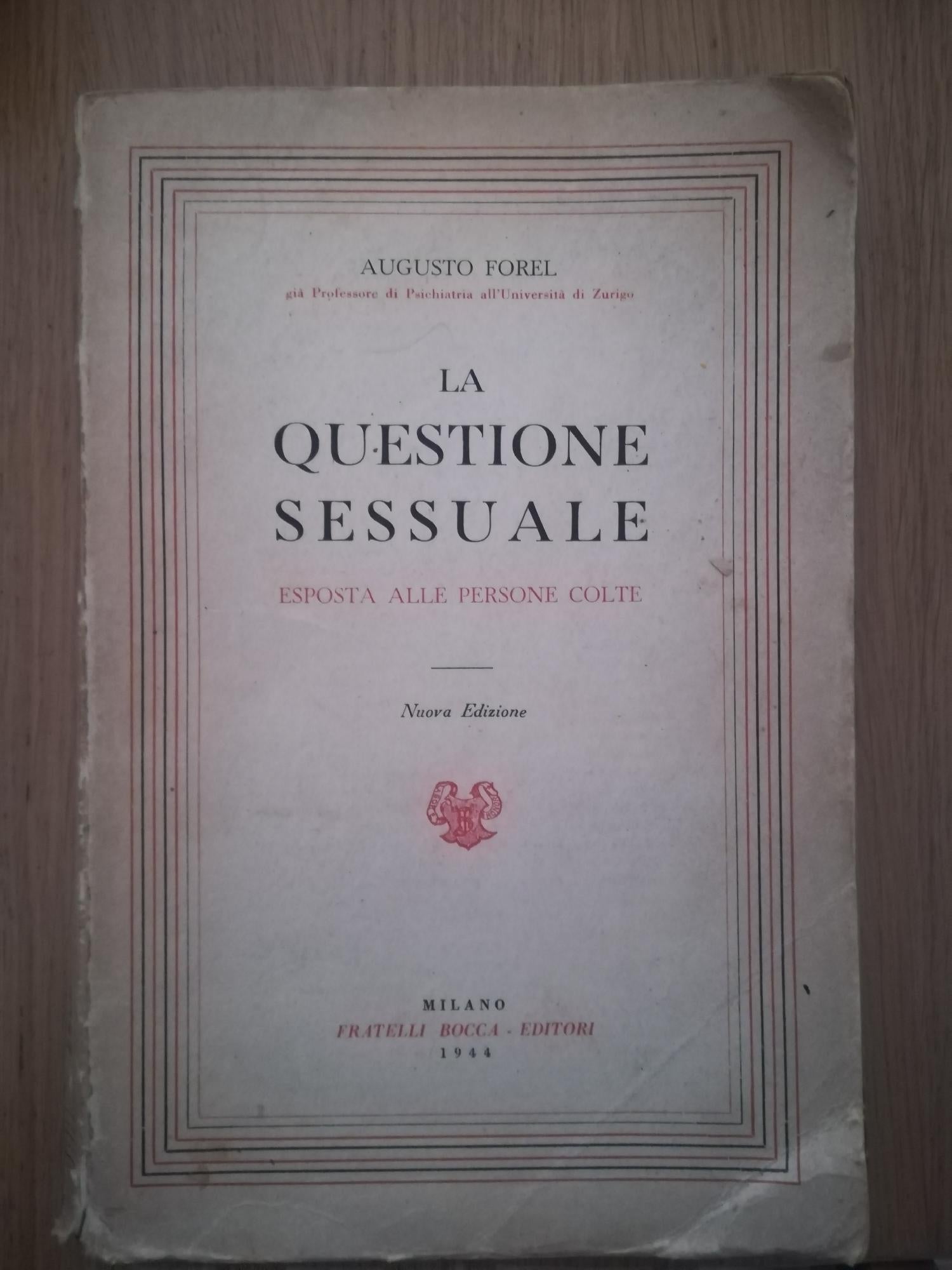 La questione sessuale - copertina