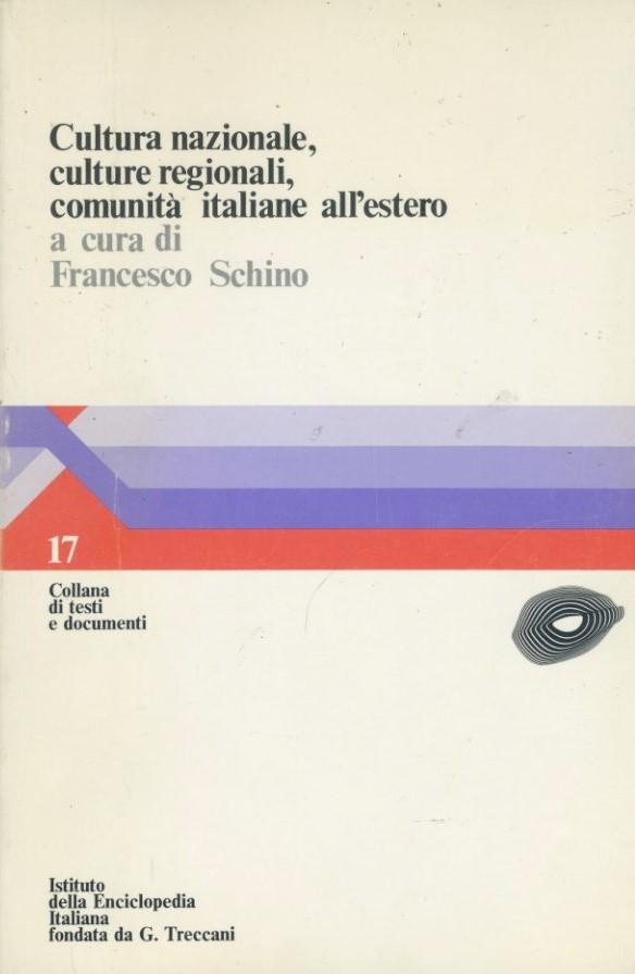 Cultura nazionale,culture regionali, comunità italiane all'estero - copertina