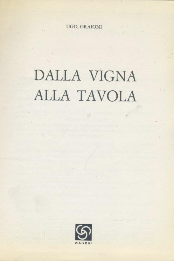 Dalla vigna alla tavola. 4 volumi - copertina