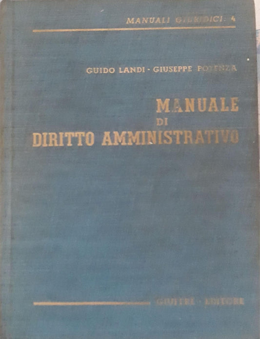 Manuale di diritto amministrativo - copertina