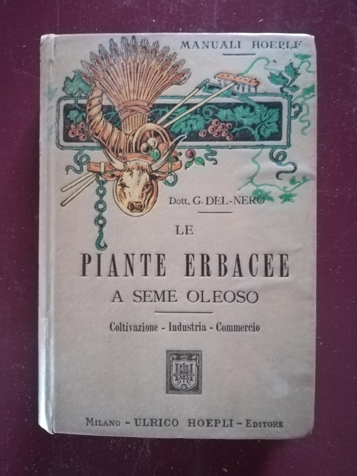 Le piante erbacee a seme oleoso - copertina