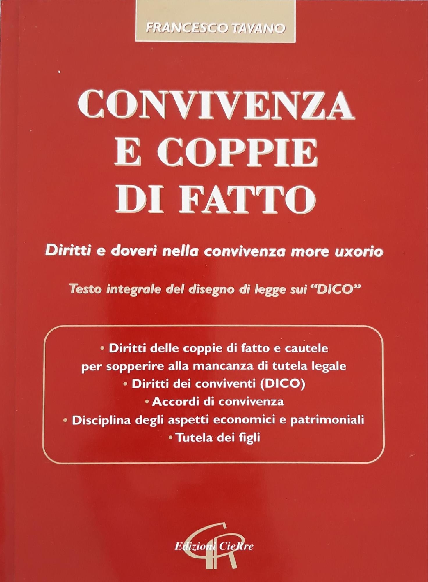 Convivenza e coppie di fatto - copertina