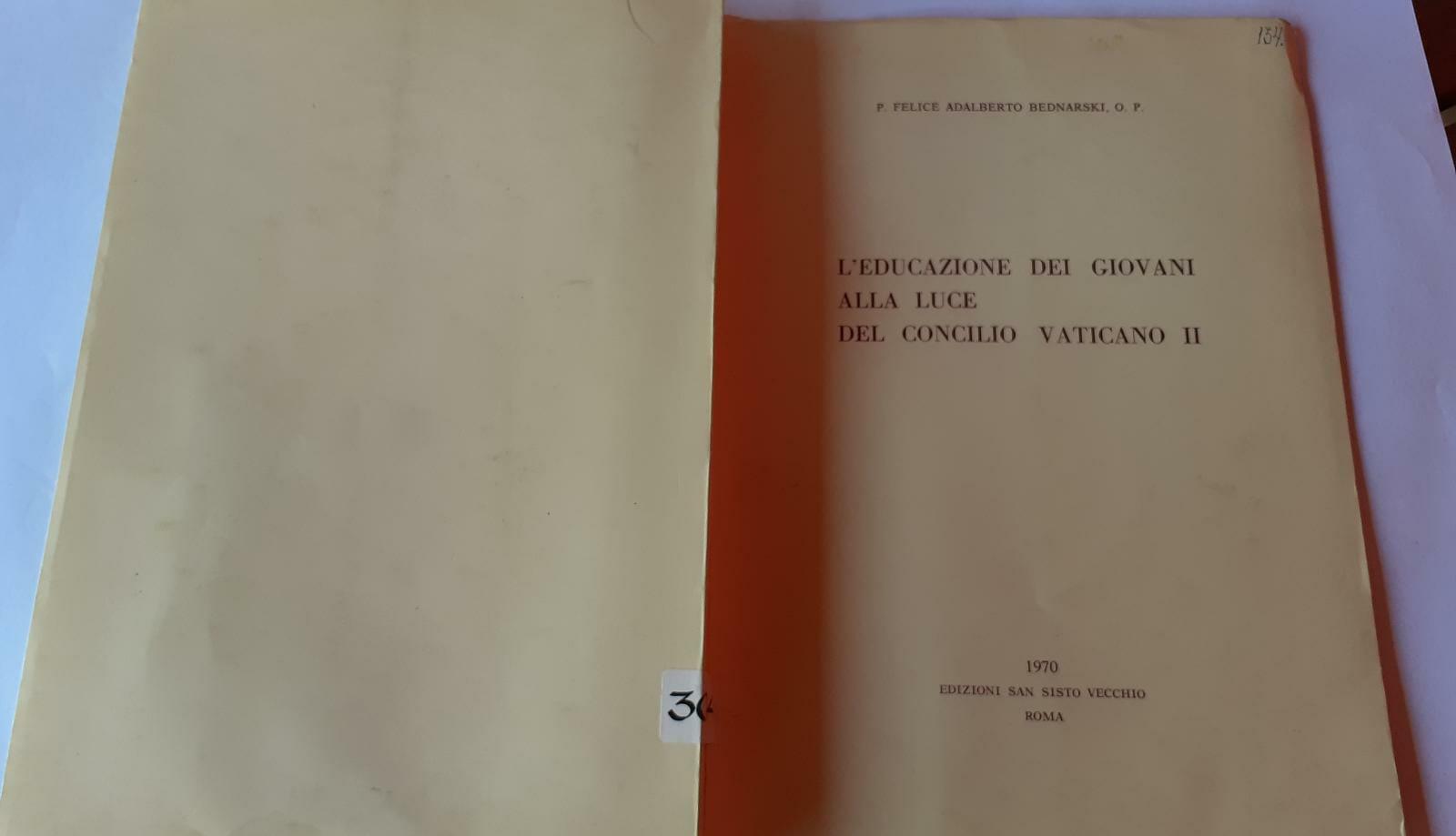 L'educazione dei giovani alla luce del Consiglio Vaticano II - copertina