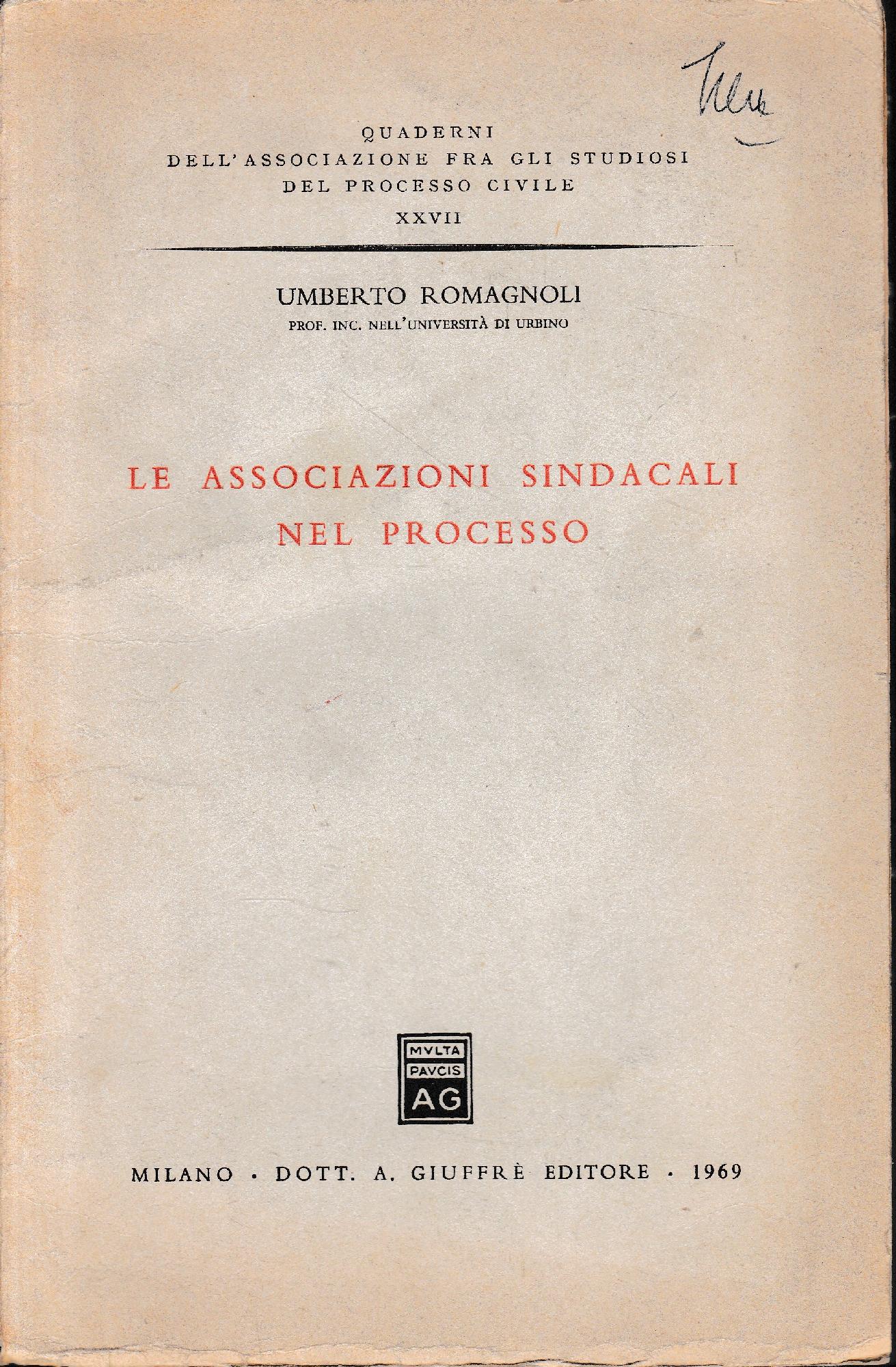 Le associazioni sindacali nel processo - copertina