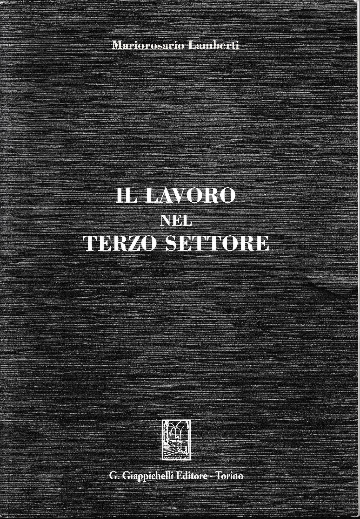 Il Lavoro nel Terzo Settore - copertina