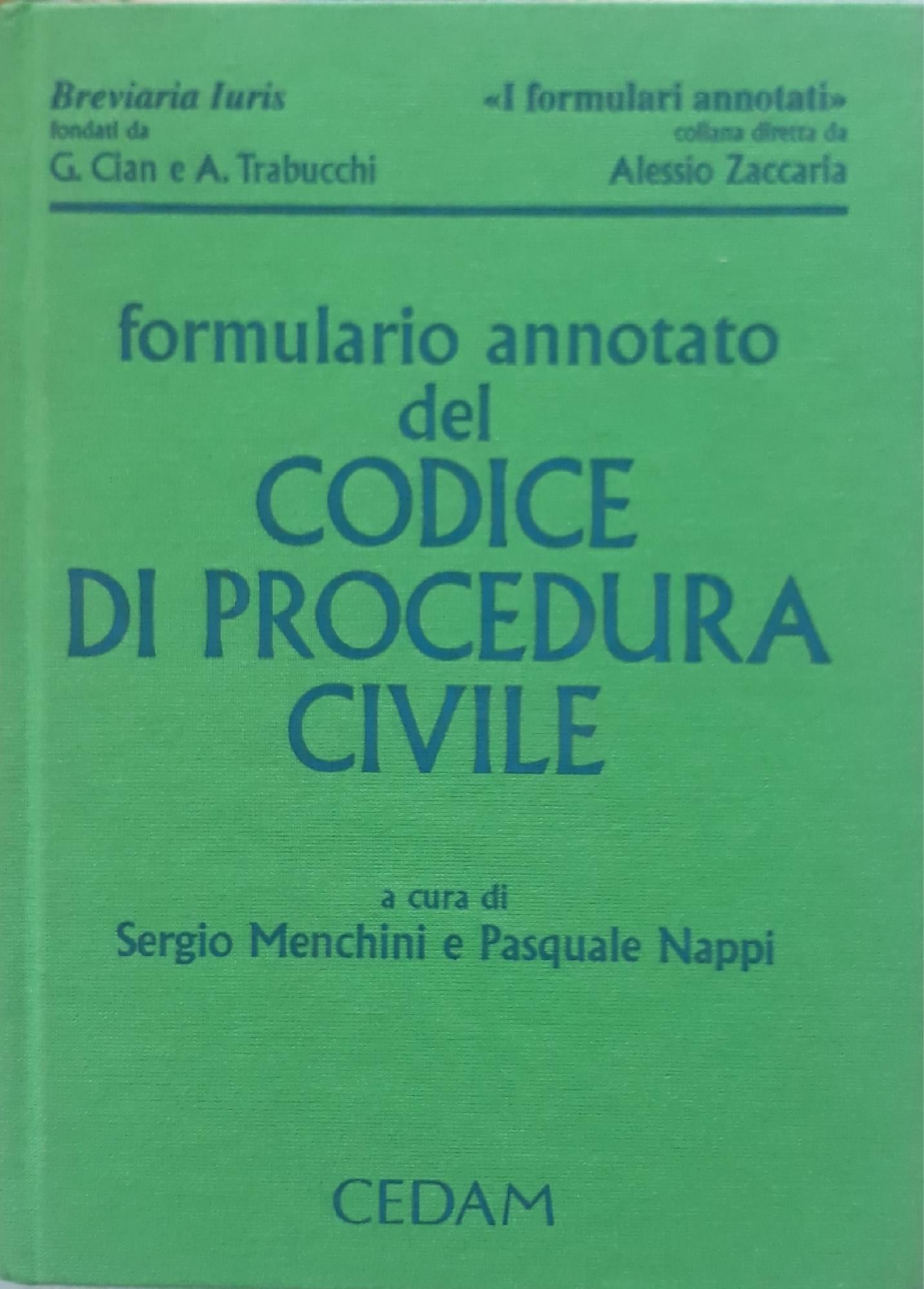 Formulario annotato del codice di procedura civile - copertina