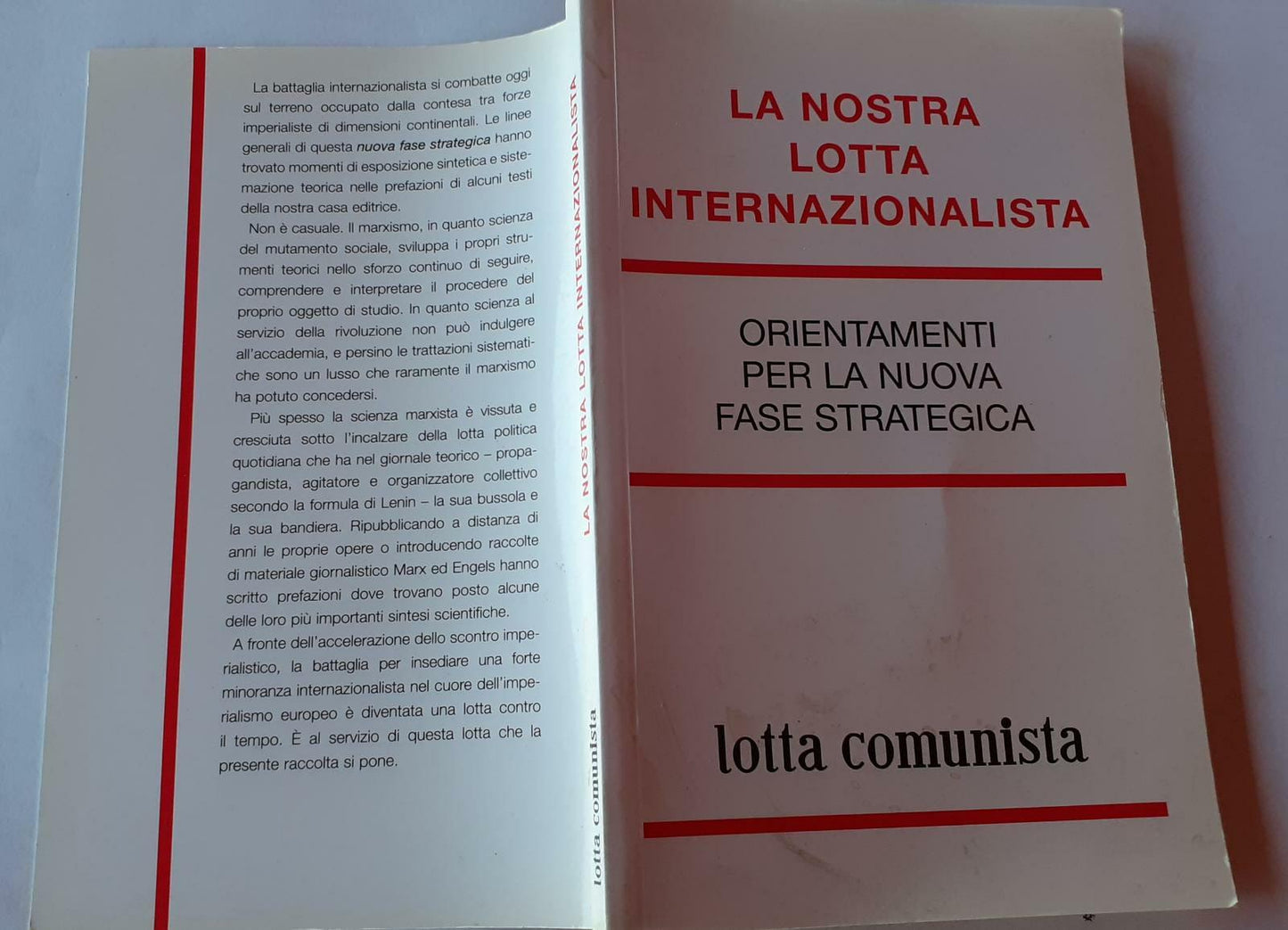 La nostra lotta internazionalista - copertina
