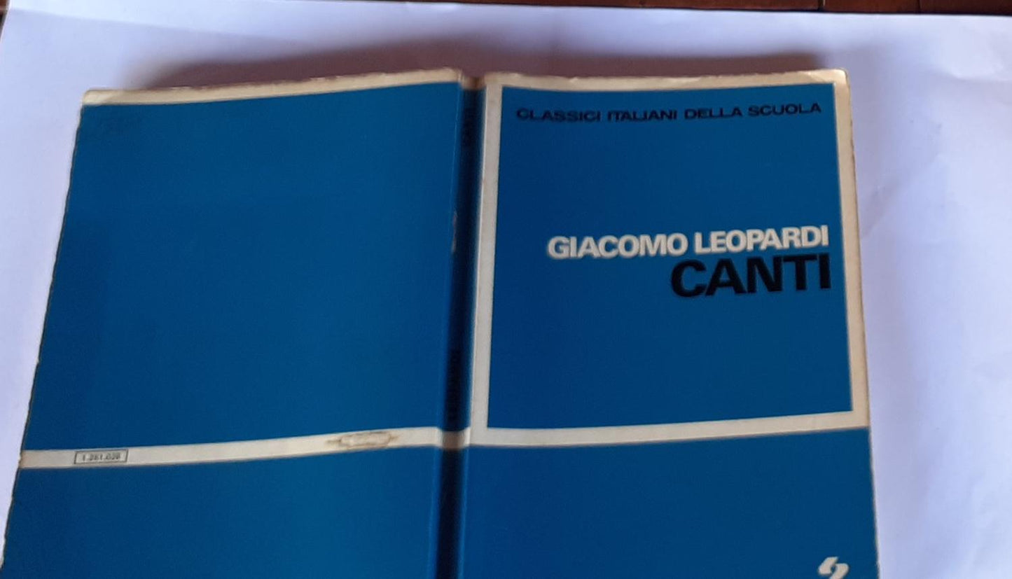 Canti Giacomo Leopardi - copertina