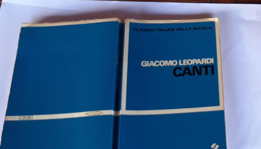 Canti Giacomo Leopardi - copertina