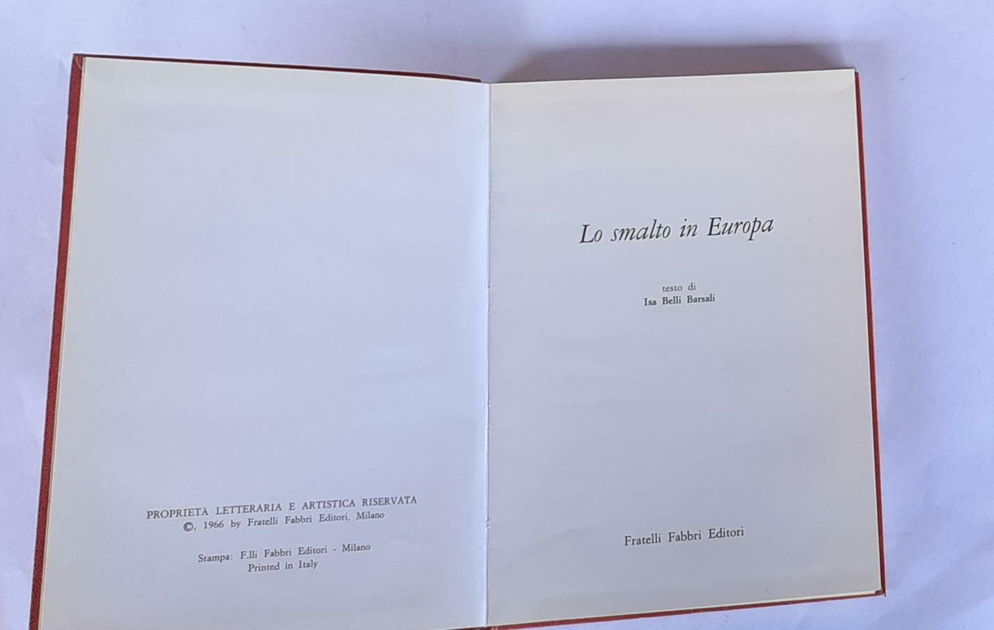 Lo smalto in Europa - copertina