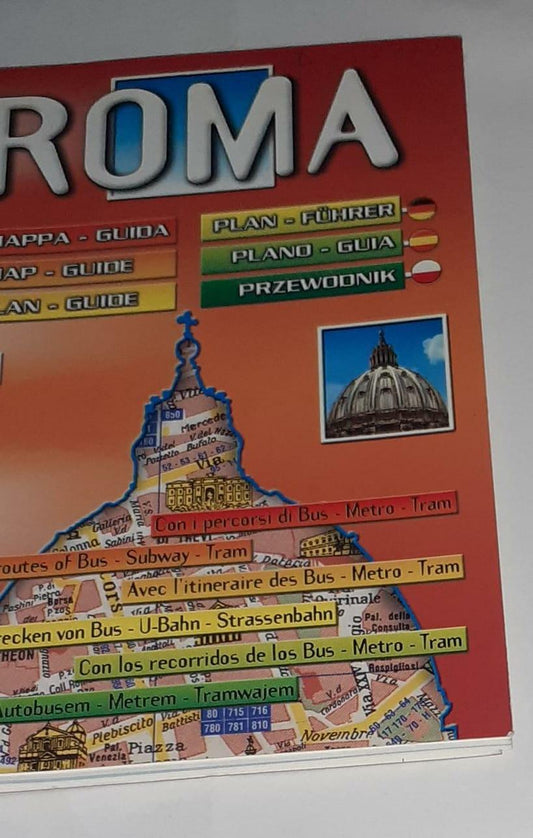 Roma. Pianta-guida. Ediz. multilingue - copertina