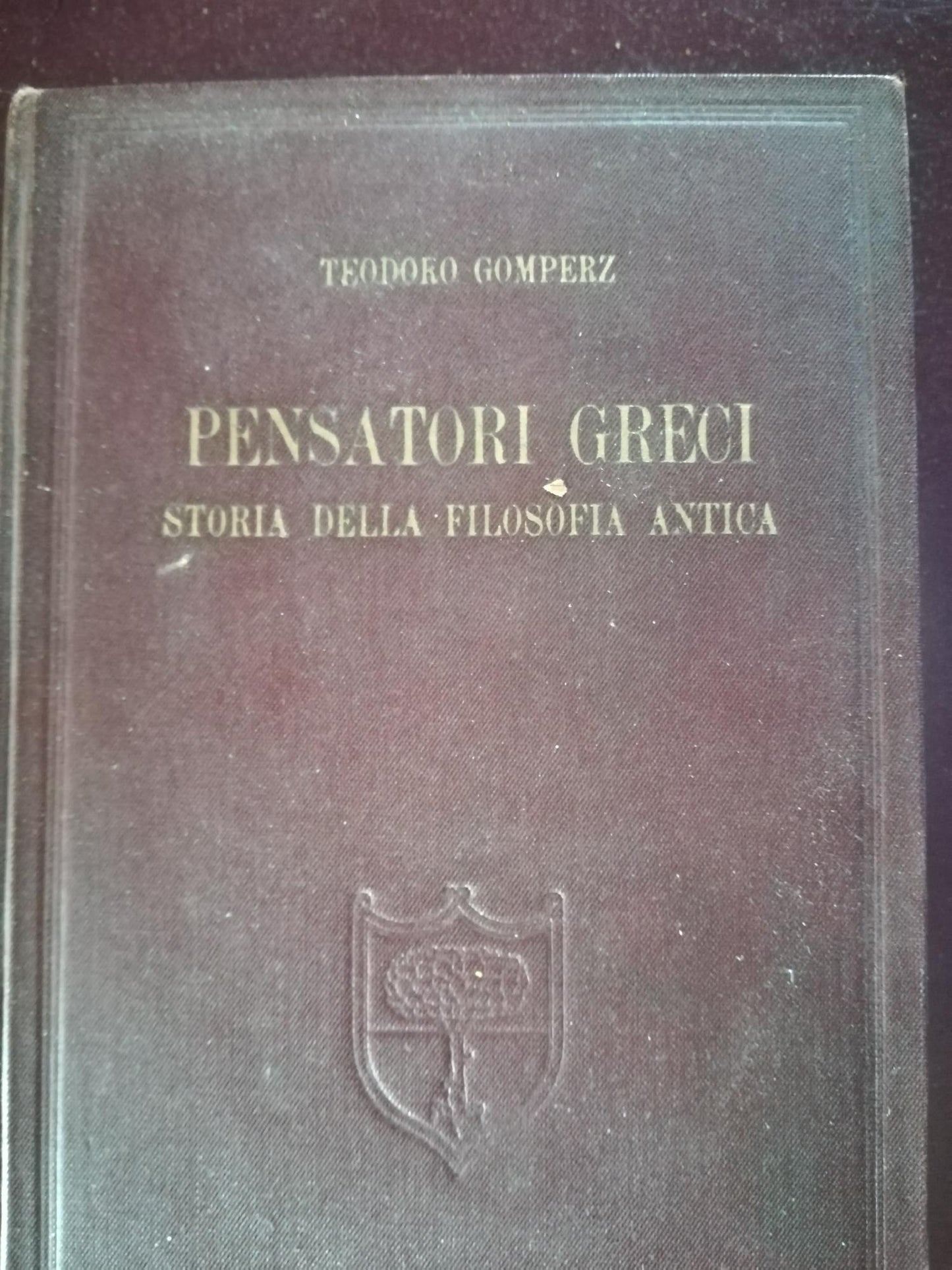 Pensatori greci storia della filosofia antica - copertina