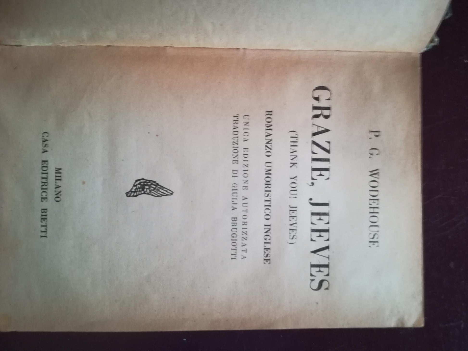 Grazie, Jeeves - copertina