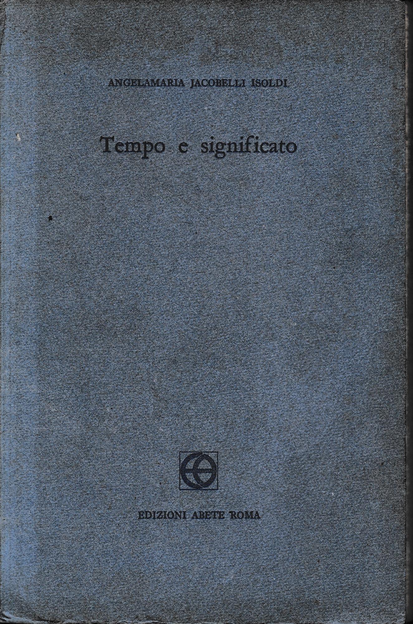 Tempo e significato - copertina