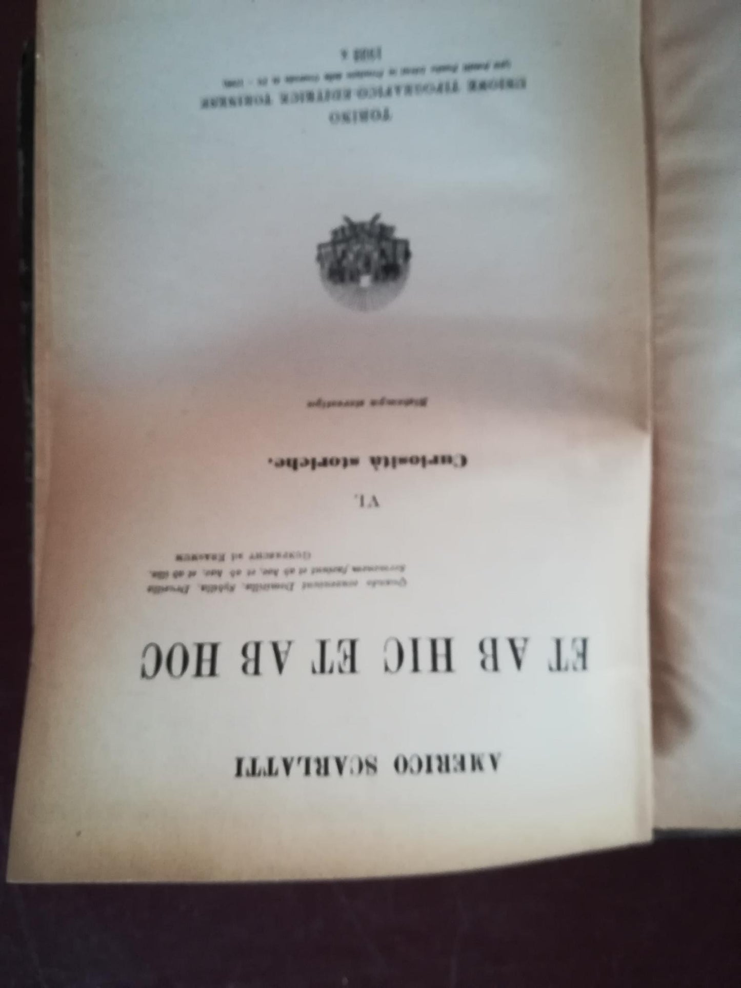 Et ab hic et ab hoc. Volume VI: Curiosità storiche - copertina