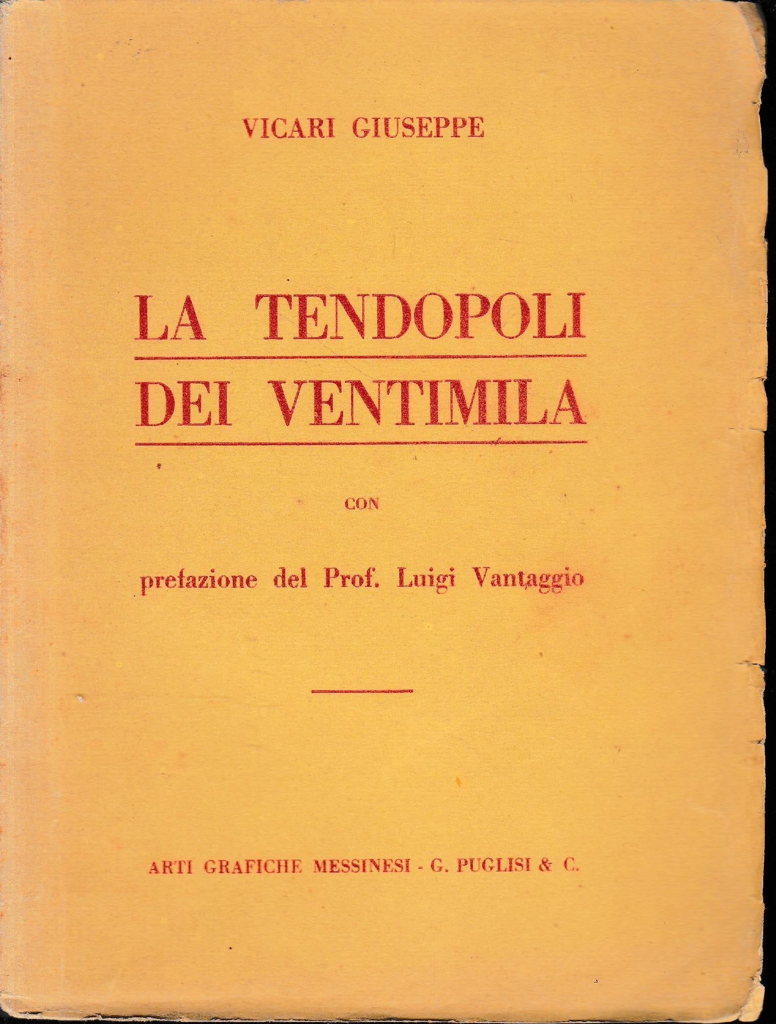 La tendopoli dei Ventimila - copertina