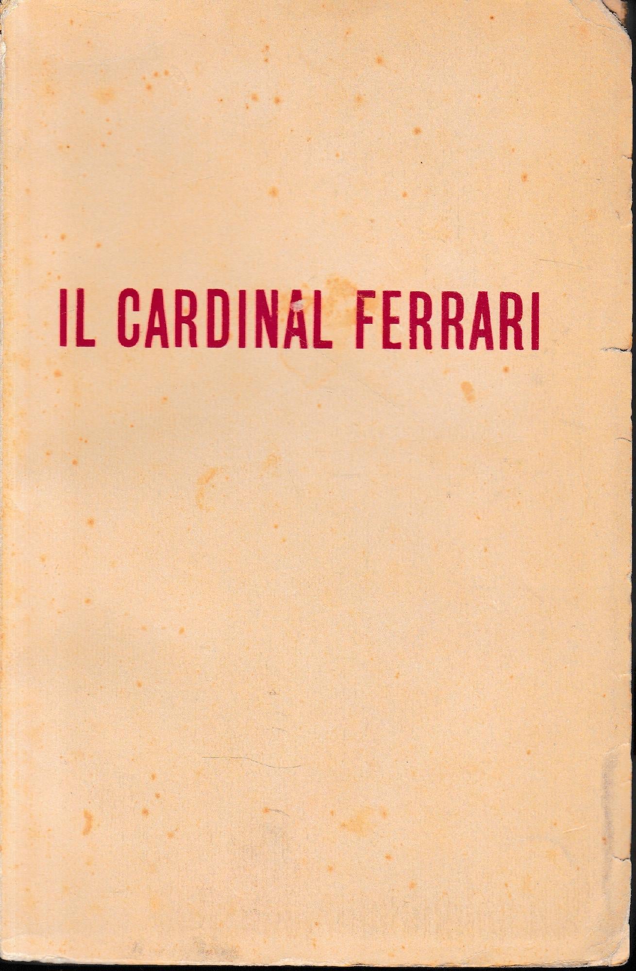 Il Cardinal Ferrari - copertina
