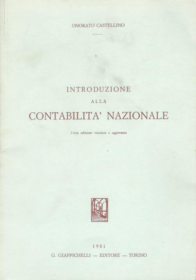 Introduzione alla contabilità nazionale - copertina