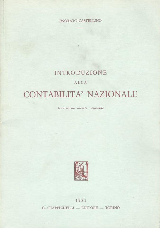 Introduzione alla contabilità nazionale - copertina
