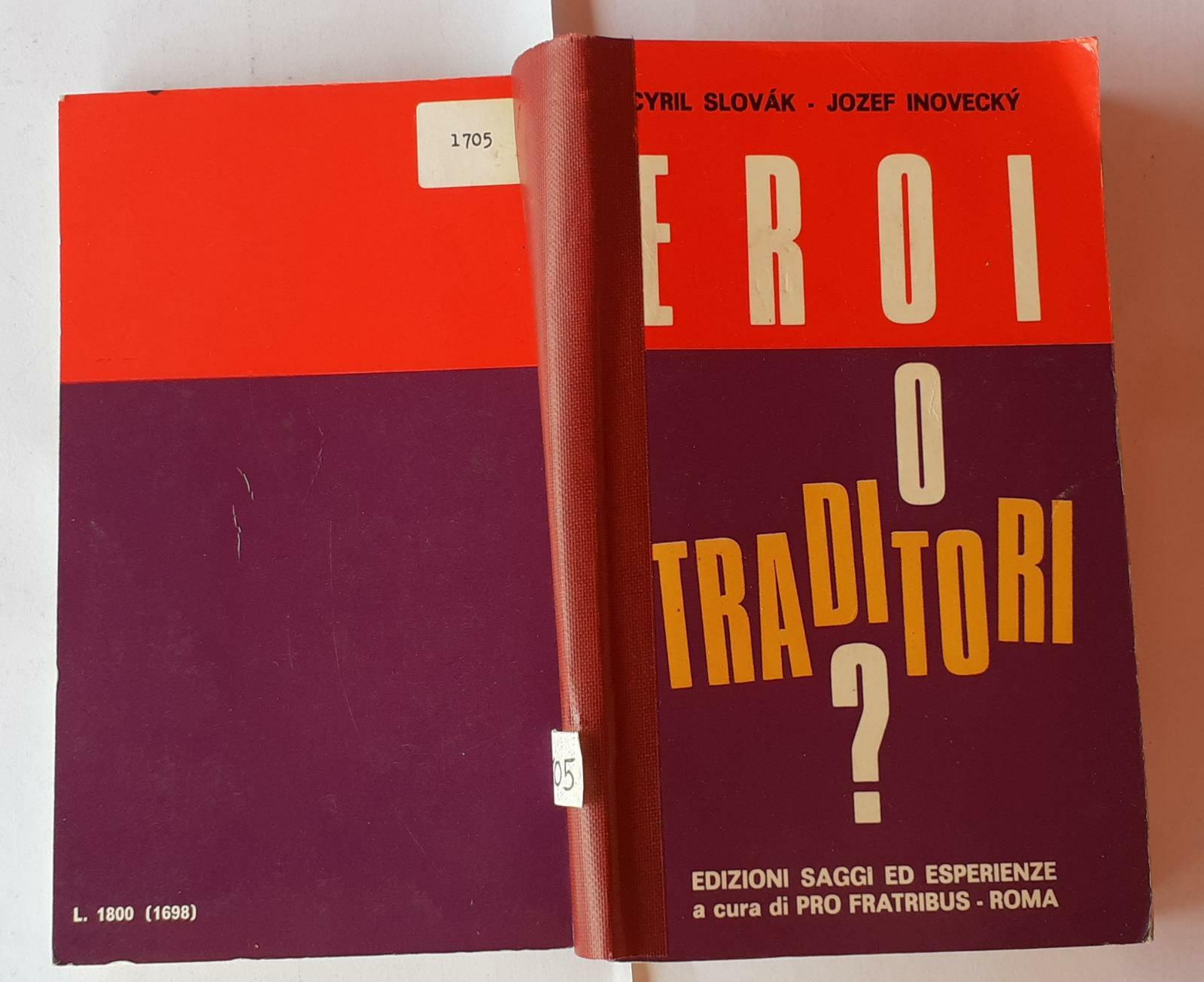 Eroi o traditori? - copertina