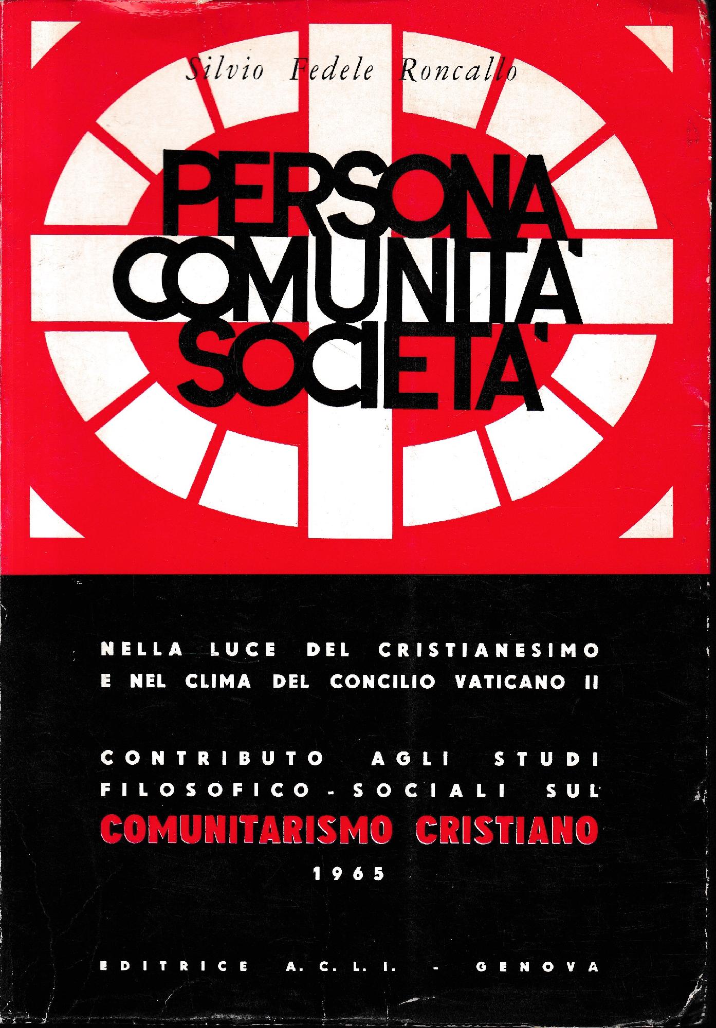 Persona Comunità Società - copertina